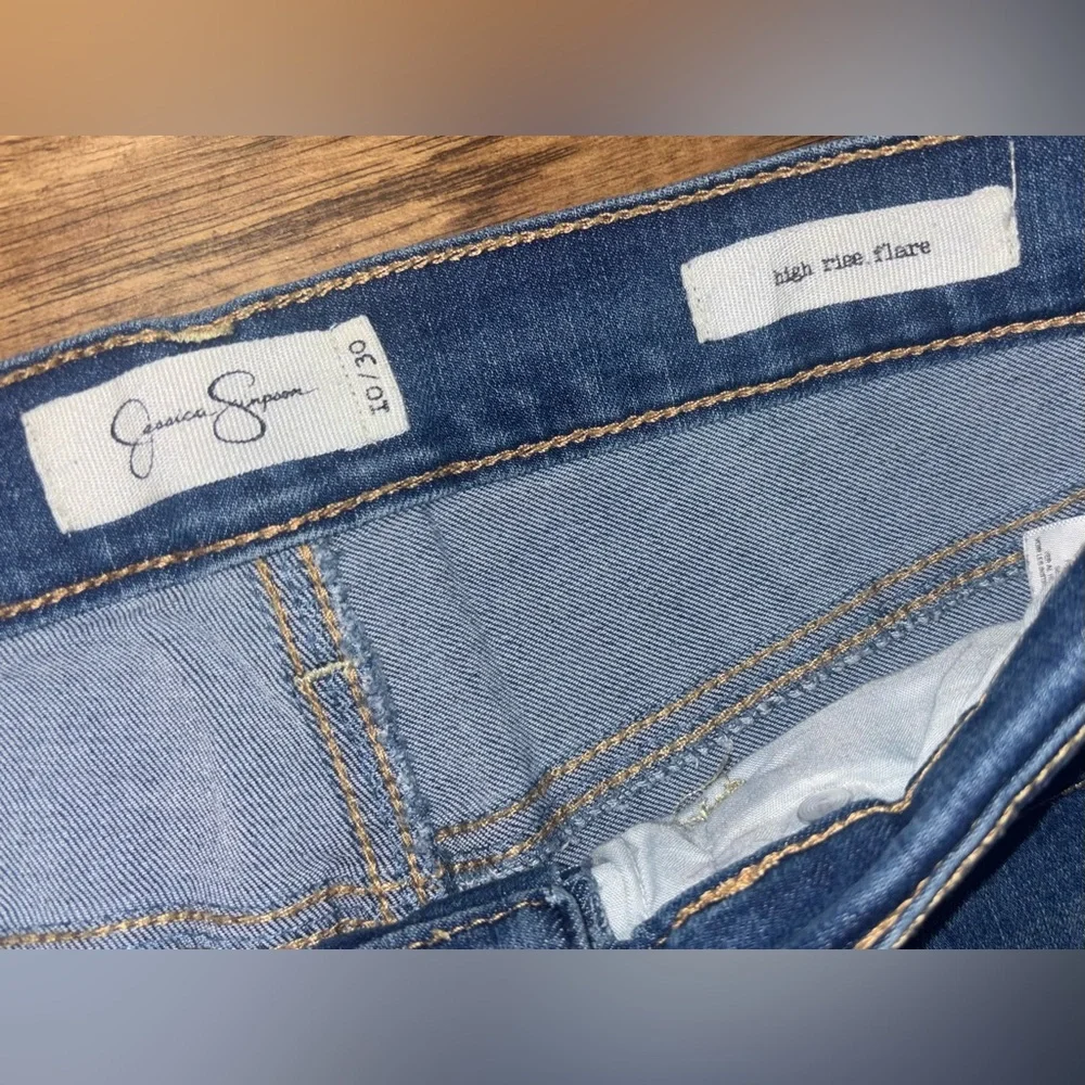 Jessica Simpson High Rise Flare Jeans Size 10 - Picture 2 of 11